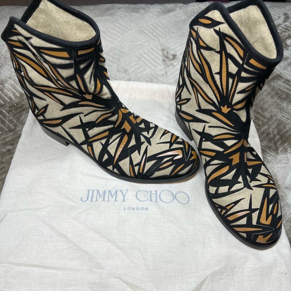 Stunning Jimmy Choo Limited Edition Rare Mina Palm Boots Size 36